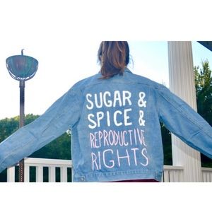 HOST PICK Sugar & spice hand painted denim jacket